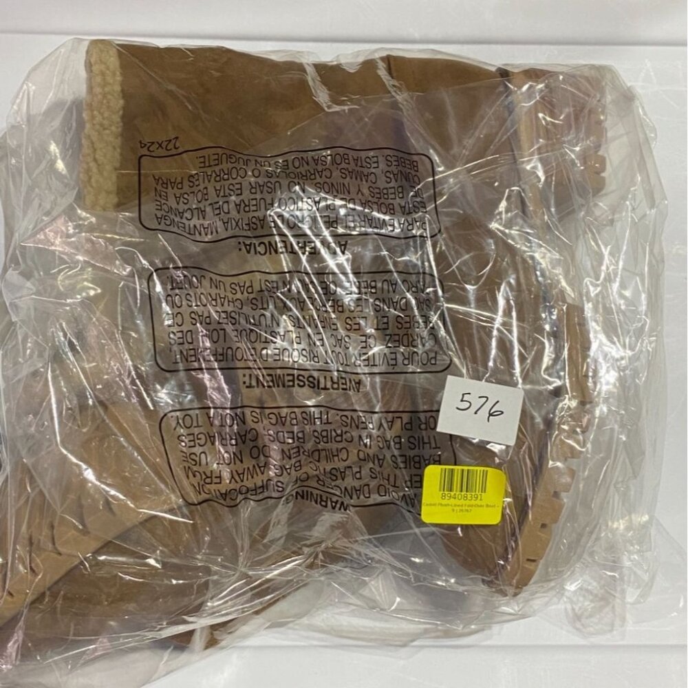ROSY - Camel Plush-Lined Fold-Over Winter Boot - Picture 6 of 7